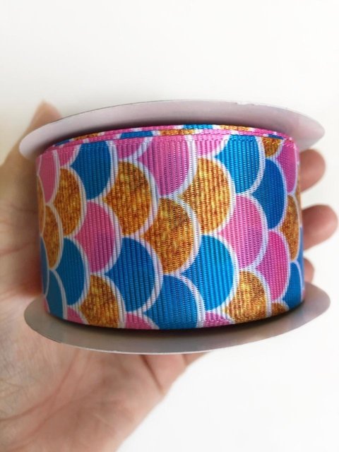 fita gorgurão sakura escama 38mm