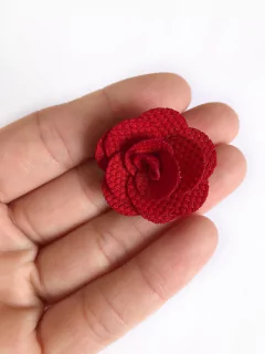 aplique flor tecido - 1 unidade - comprar online