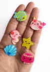 apliques fundo do mar - kit com 6 unidades