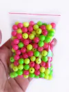 conta 8 mm colorida neon - 50 gramas