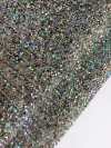 manta de strass prata furta-cor 1x40cm - 2 fileiras