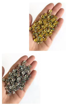 entremeio rodela com strass colorido - 30 unidades
