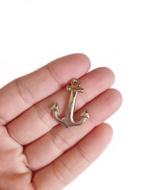pingente âncora metal - 1 unidade