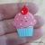 Aplique Cupcake plano gliter
