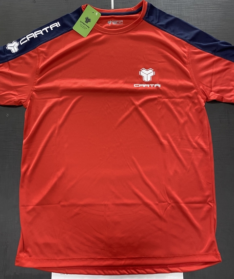 Remera Cartri Combinada Roja