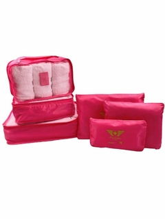 Kit Organizador de Mala 6 Necessaire Pink
