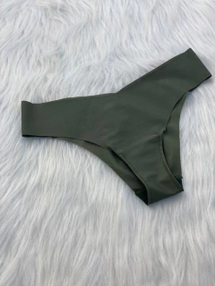 Calcinha Sem Costura Tanga - Verde Militar - comprar online