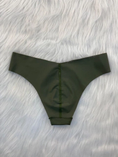 Calcinha Sem Costura Tanga - Verde Militar na internet