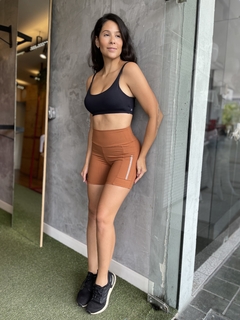 Short Com Bolsinho - Castanho - My Box FitnessWear | Moda fitness feminina de qualidade