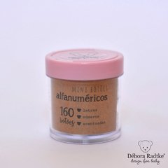 Imagem do Pote 160 Mini Botões Alfanuméricos® | 11mm - preto