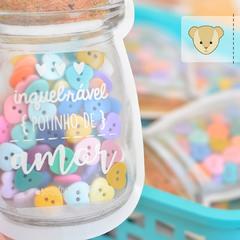 Inquebrável potinho de amor | coração 20mm - 23 CORES - 69 botões - comprar online