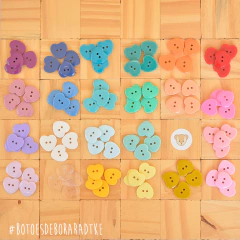 Botão coração 15 ou 20mm | azul jeans na internet