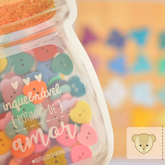 Imagem do Inquebrável potinho de amor | coração 20mm - 23 CORES - 69 botões