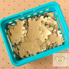 Kit com 4 pingentes Urso - DOURADO