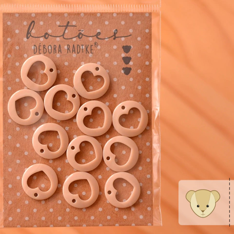 Pingente do amor BEGE - 12 unidades