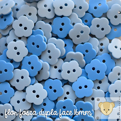 Flor fosca 16mm - pacote avulso com 8 botões AZUL - comprar online