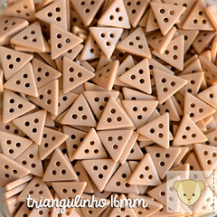Triangulinho - pacote com 8 botões BEGE