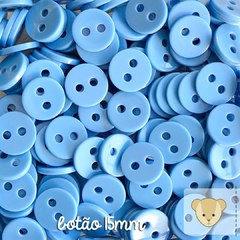 Botão 15mm - pacote com 12 unidades AZUL JEANS