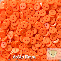 Botão 10mm - pacote com 20 unidades LARANJA