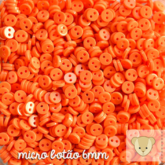 Micro botão 6mm - pacote com 30 unidades LARANJA