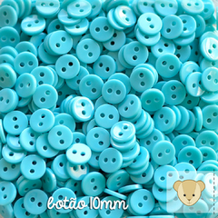 Botão 10mm - pacote com 20 unidades TURQUESA