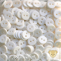 Botão 12mm - pacote com 16 unidades BRANCO