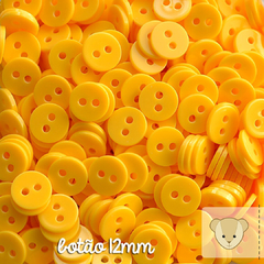 Botão 12mm - pacote com 16 unidades AMARELO