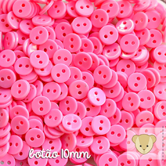 Botão 10mm - pacote com 20 unidades ROSA CHICLETE