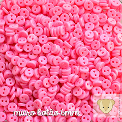 Micro botão 6mm - pacote com 30 unidades ROSA CHICLETE