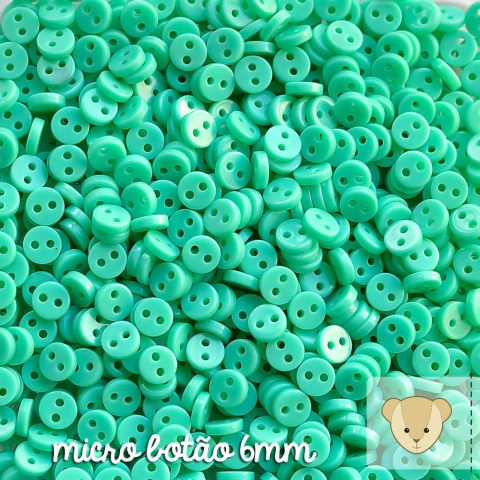 Micro botão 6mm - pacote com 30 unidades VERDE