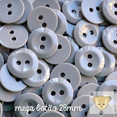 mega botão - pacote com 4 unidades CINZA