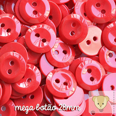 mega botão - pacote com 4 unidades VERMELHO