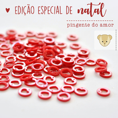 pingente do amor vermelho "especial NATAL" - 12 unidades