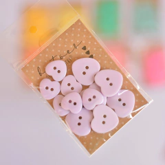 Botão coração 15 ou 20mm | lilás