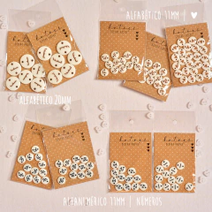 Botão alfabético® 11mm | marrom - dúzia de letras - Débora Radtke