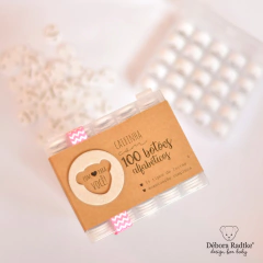 Imagem do Caixinha com 100 botões alfabéticos® | 20mm, marrom