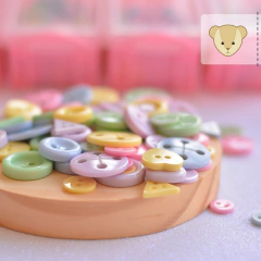 Container com 80 botões diferenciados nas cores baby - grátis embalagem na internet