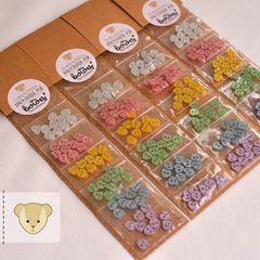 Mini coração glitter | 60 botões