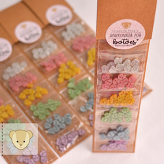 Mini coração glitter | 60 botões - loja online