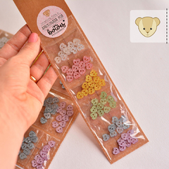 Mini coração glitter | 60 botões - Débora Radtke
