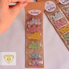 Mini coração glitter | 60 botões - comprar online
