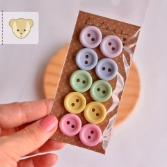 Container com 80 botões diferenciados nas cores baby - grátis embalagem