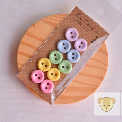 Container com 80 botões diferenciados nas cores baby - grátis embalagem