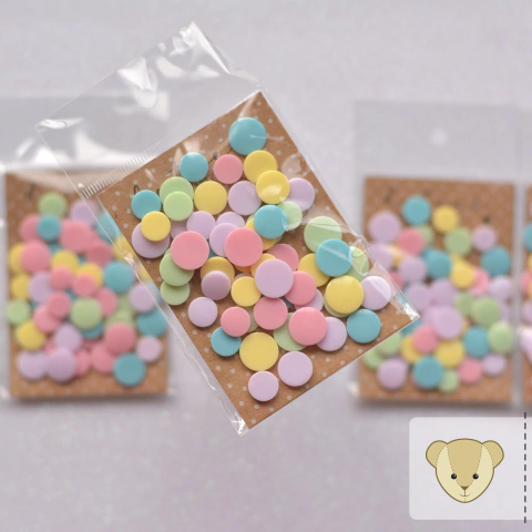 Mix sortido CONFETE CANDY - botão sem furinho | mais de 50 unidades