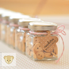 Vidro de botões madeira | 6 tamanhos na internet