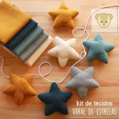 Kit de tecidos - varal de estrelas