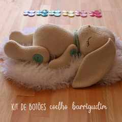 Kit de botões candy Coelho Barrigudim - 24 botões