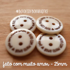 Botão "FEITO COM MUITO AMOR" | tamanho à escolher - comprar online