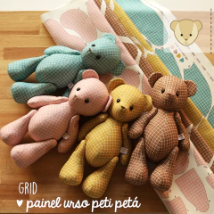 Painel com 4 Ursos Peti Petá P - GRID - comprar online