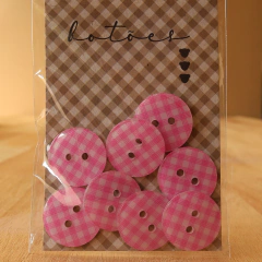 Botão xadrez 20mm - cores à escolher - Débora Radtke